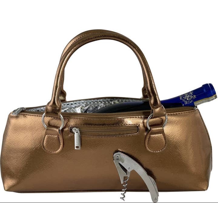 Bronze Birmingham Insulated Single Bottle Wine Clutch