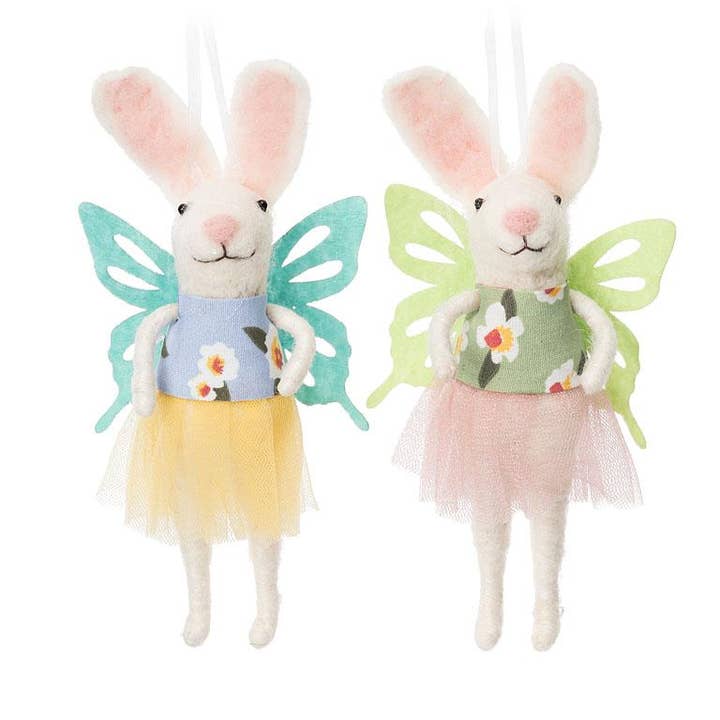 Bunny with Wings Ornament, 2 Styles Available