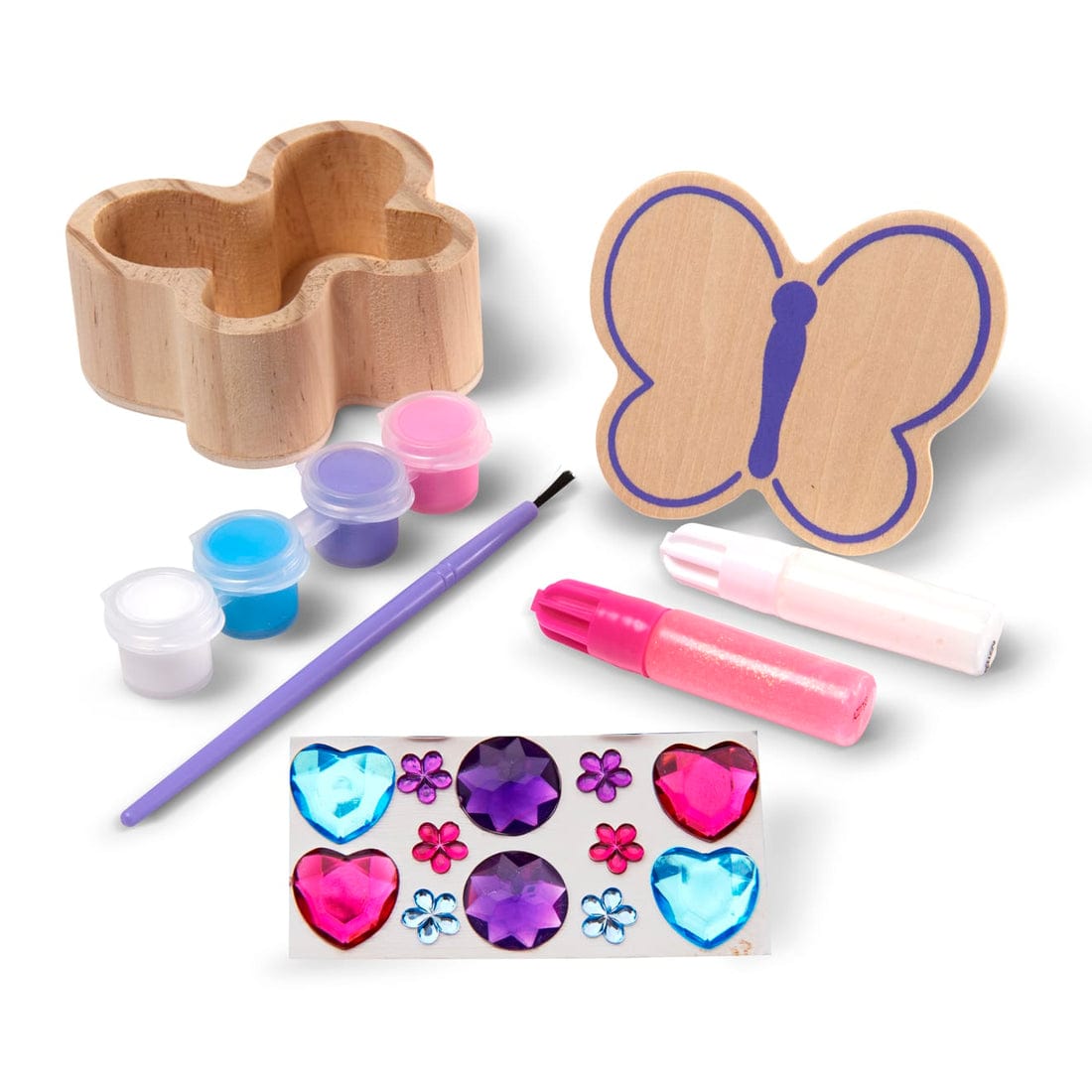 Melissa & Doug Melissa & Doug Created by Me! Wooden Butterfly Box Craft Kit - Little Miss Muffin Children & Home