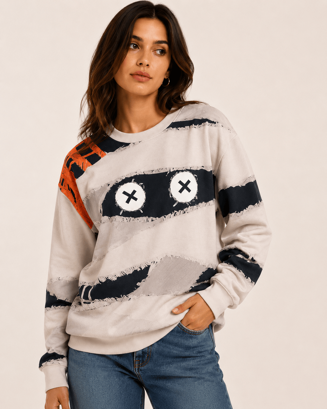 Mummy Face 3D Print Sweatshirt