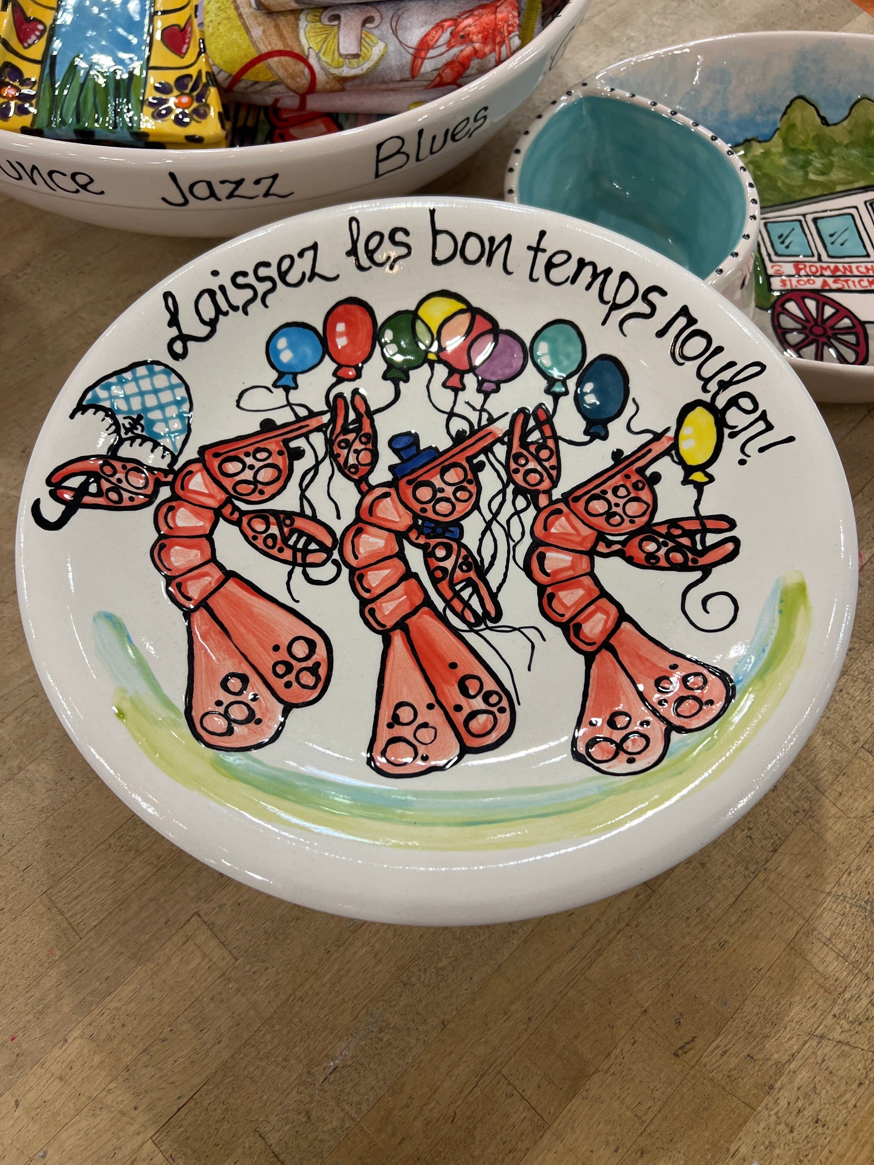 Jan Salzer Art Jan Salzer Crawfish Cake Plate - Little Miss Muffin Children & Home