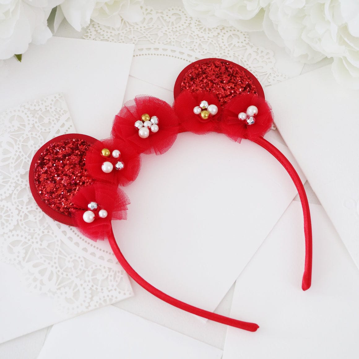 Pink Poppy Claris Ears Holiday Heist Headband - Little Miss Muffin Children & Home