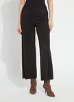 Vionette Vegan Suede Wide Leg Trouser in Black