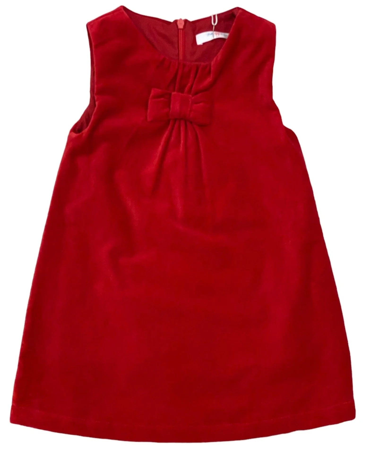 Lulu Bebe Lulu Bebe Amelia Red Velvet Jumper Dress - Little Miss Muffin Children & Home