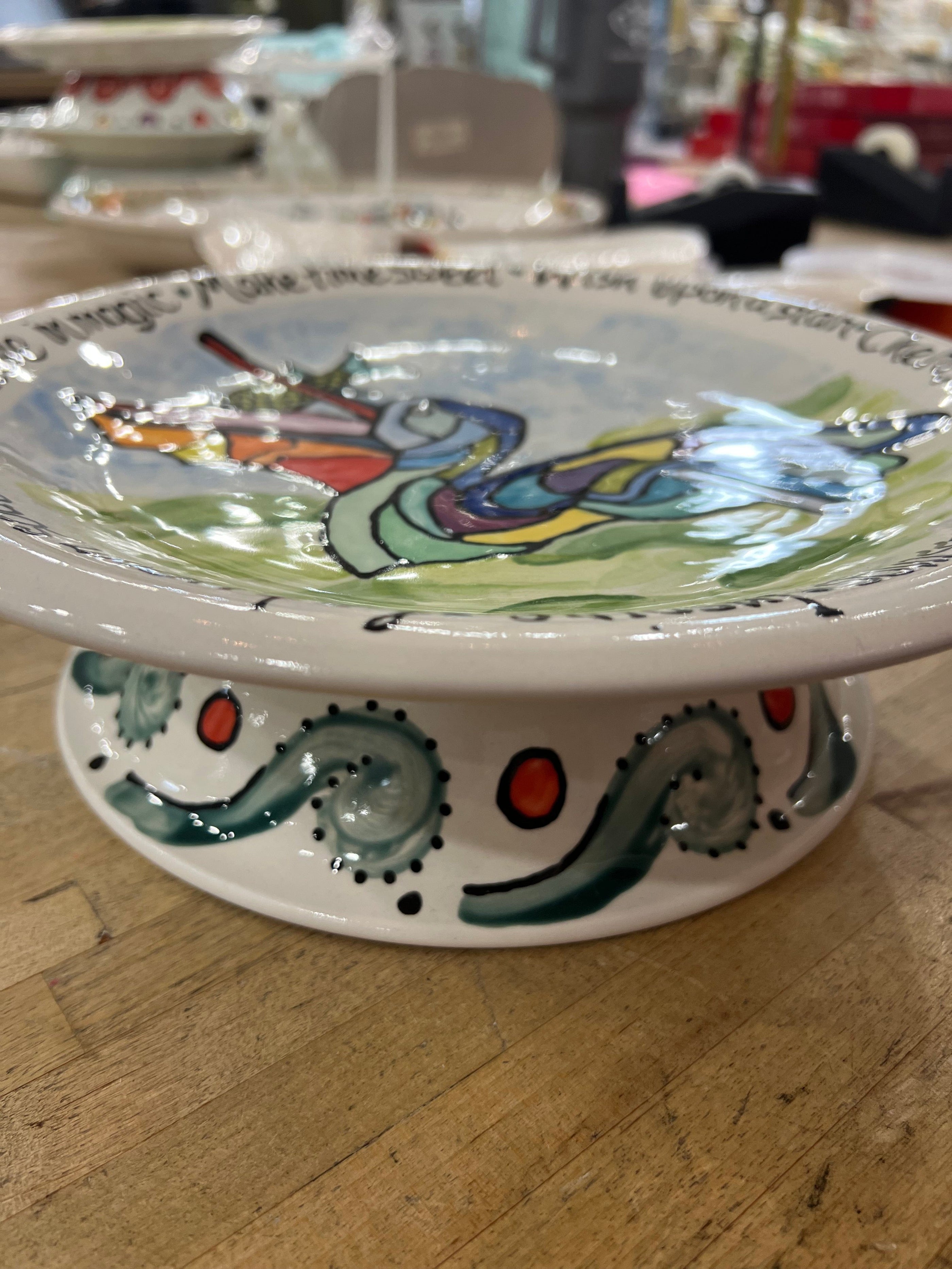 Jan Salzer Art Jan Salzer Pelican Cake Plate - Little Miss Muffin Children & Home