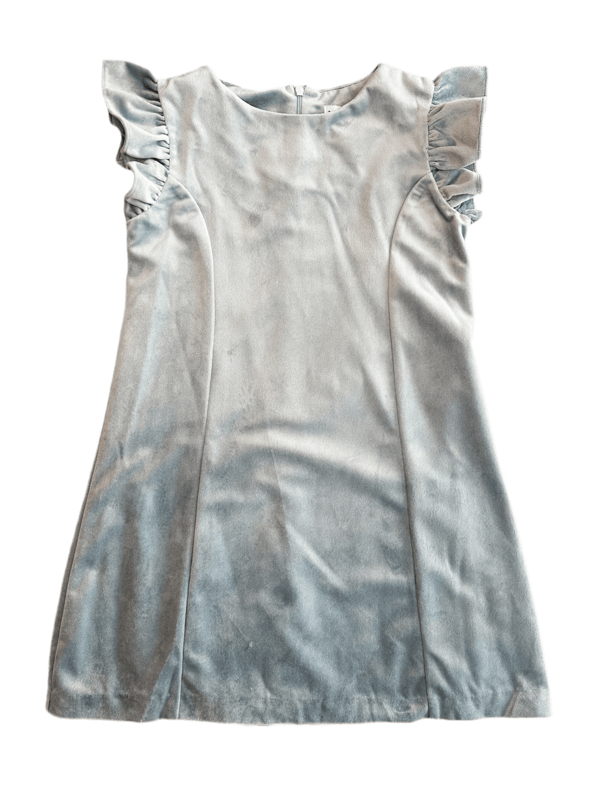 Blue velvet girls shift dress