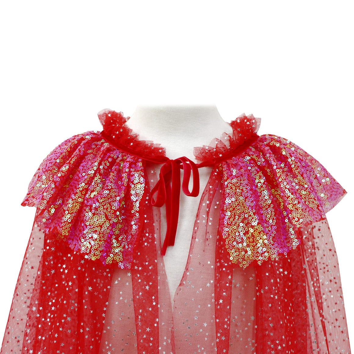 Pink Poppy Twinkling Christmas Sequin Trim Cape - Little Miss Muffin Children & Home