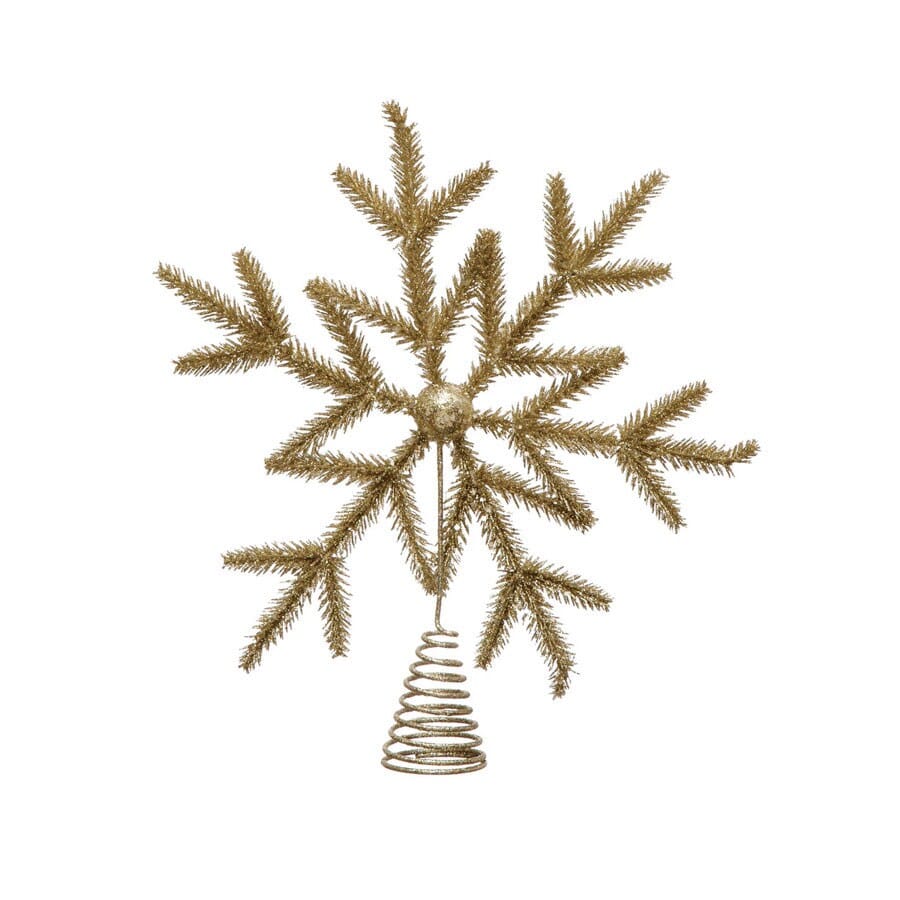 Creative Co-op Gold Snowflake Tree Topper | Little Miss Muffin Children ...