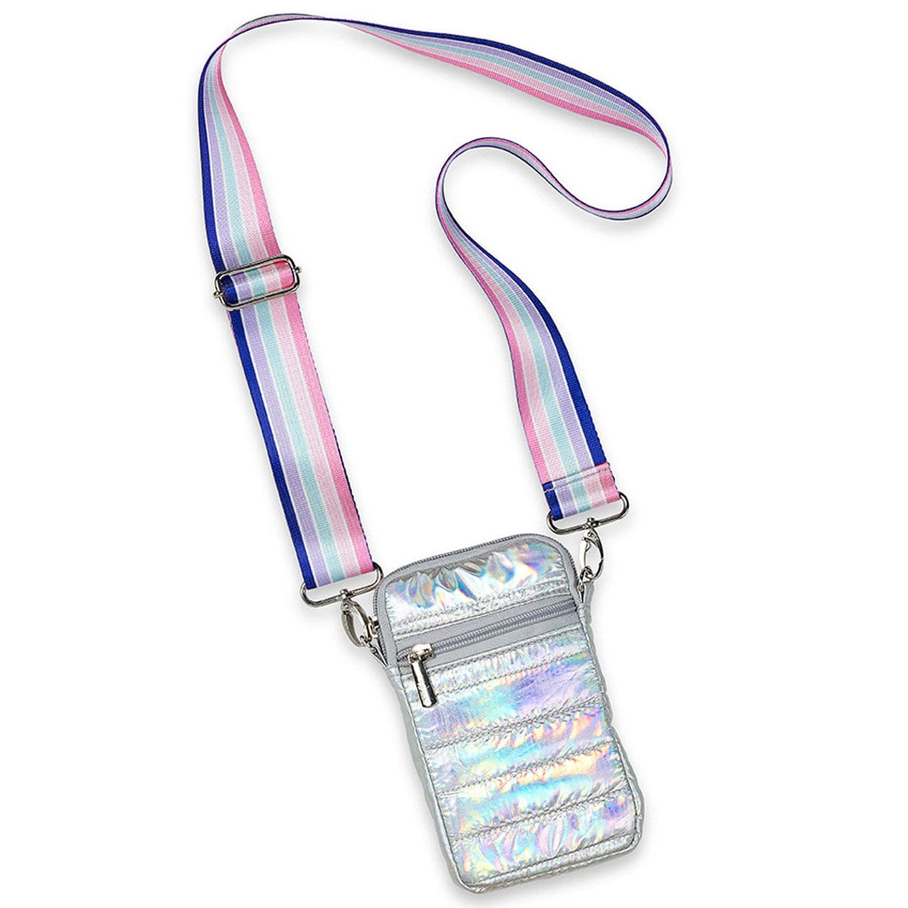 Top Trenz Top Trenz Iridescent Puffer Crossbody Cell Phone Bag with Sweetness Strap - Little Miss Muffin Children & Home