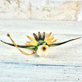 180 Degrees 7"-8" Hand Carved Wood Hummingbird Ornament, 4 Styles Available