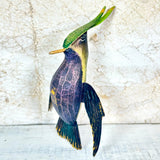 180 Degrees 7"-8" Hand Carved Wood Hummingbird Ornament, 4 Styles Available