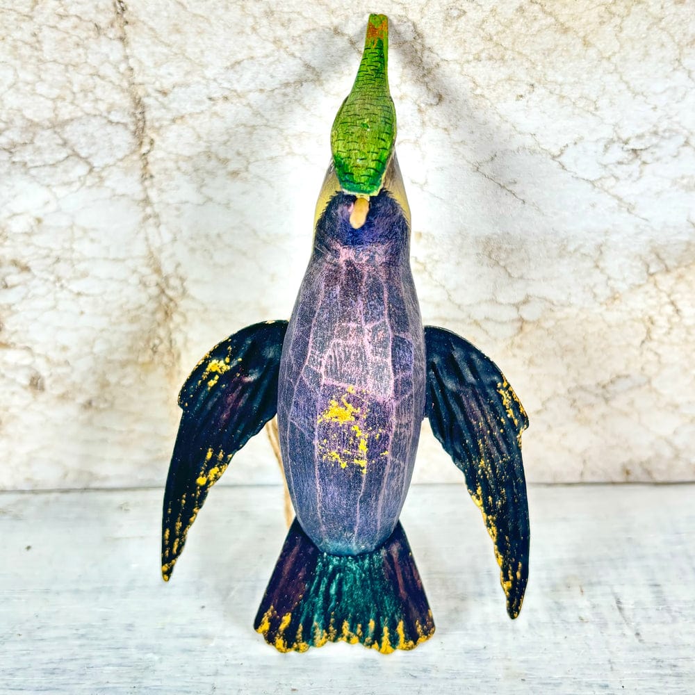 180 Degrees 180 Degrees 7"-8" Hand Carved Wood Hummingbird Ornament, 4 Styles Available - Little Miss Muffin Children & Home