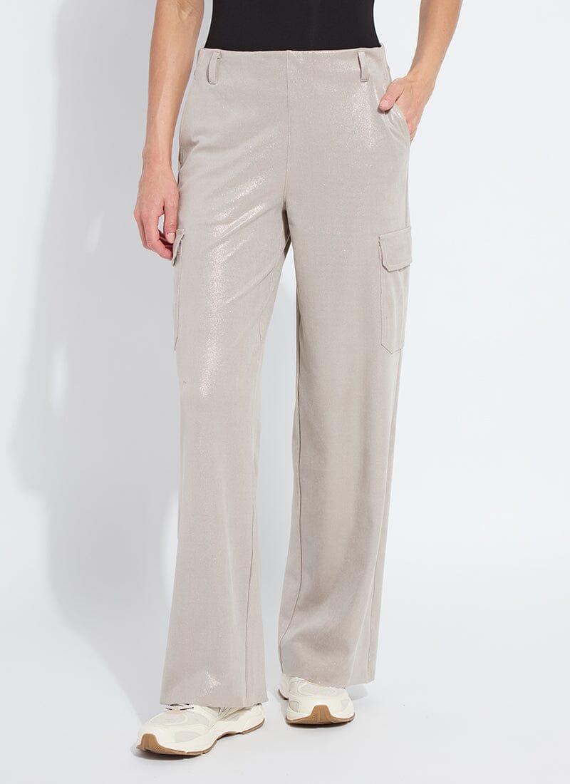tan cargo leather suede pants