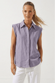 Cap Sleeve Blouse in Mauve