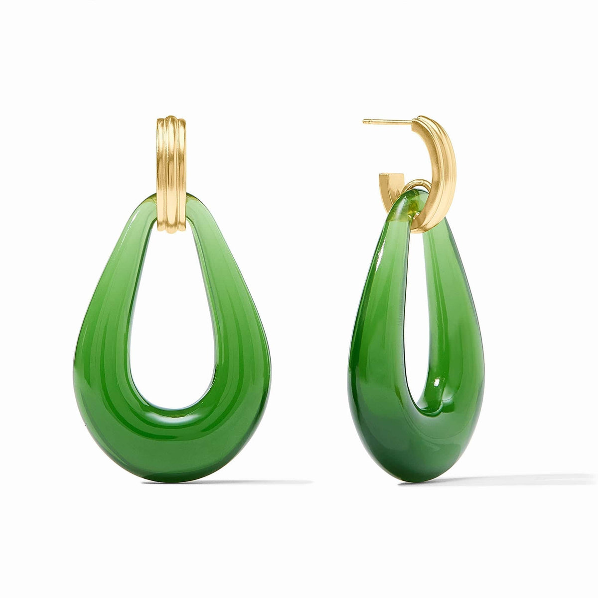 Carnaby Palmetto Green Doorknocker Earrings