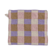 Cotton Knit Dish Cloth with Check/Plaid Pattern, 4 Styles Available