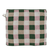 Cotton Knit Dish Cloth with Check/Plaid Pattern, 4 Styles Available