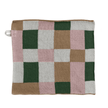 Cotton Knit Dish Cloth with Check/Plaid Pattern, 4 Styles Available