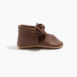 Chestnut Knotted Bow Baby Shoe