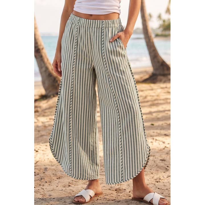 Coastal Stripe Tulip Cut Relaxed Fit Pants