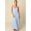 Cody Linen Slip Maxi Dress  in Sky Blue