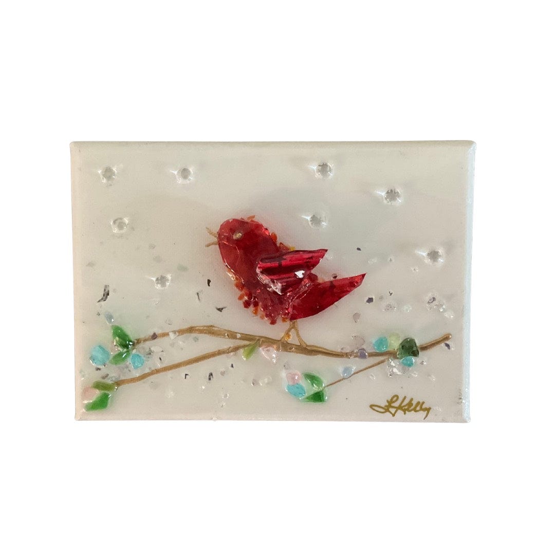 Laurie Kelly Art Studio Red Bird Art 5x7 - Little Miss Muffin Children & Home