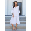 Crinkle Gauze Midi Caftan Dress