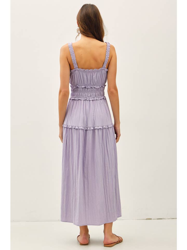 Crispy Cotton Ruffleed Babydoll Dress