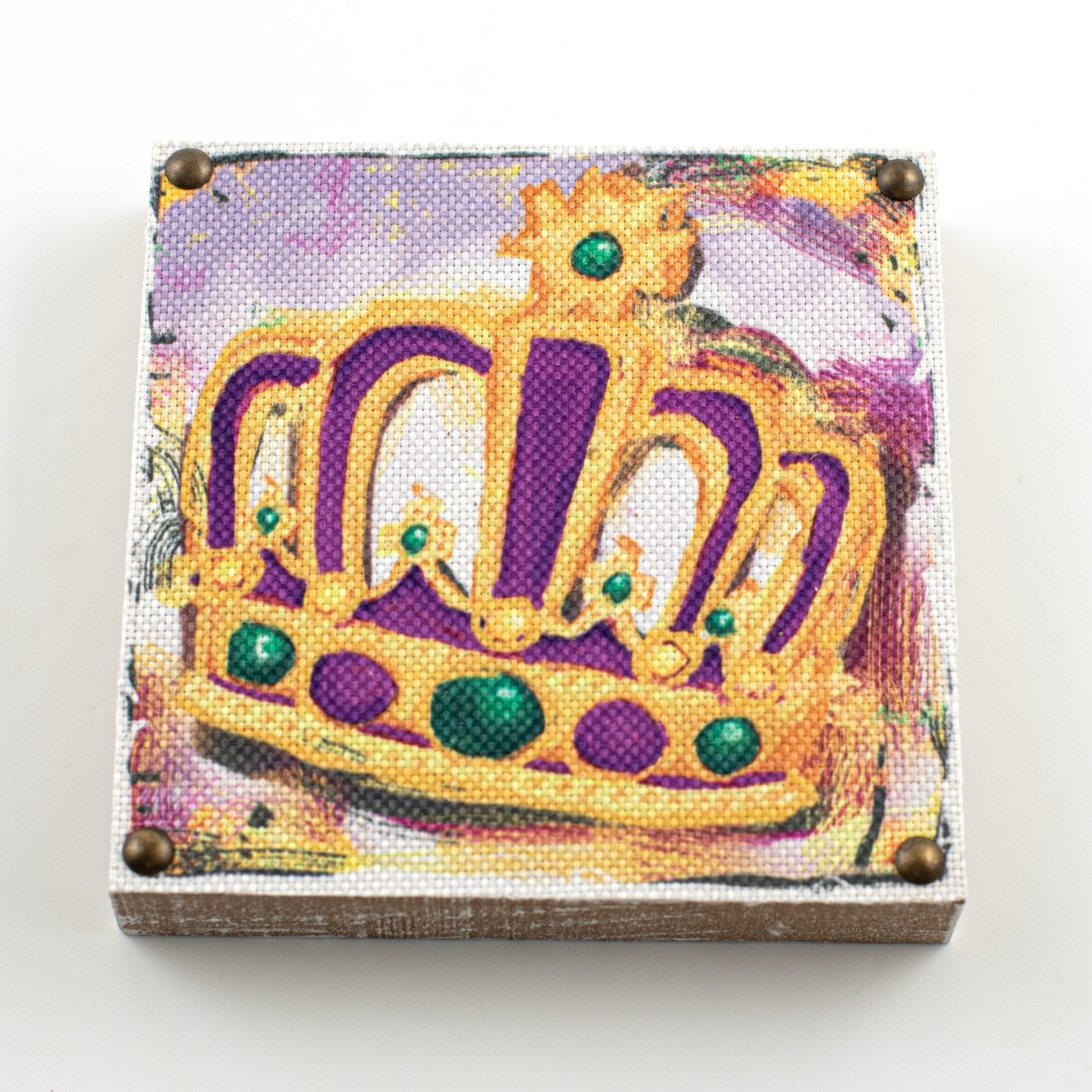 The Parish Line The Parish Line Mardi Gras Crown Art Block - Little Miss Muffin Children & Home