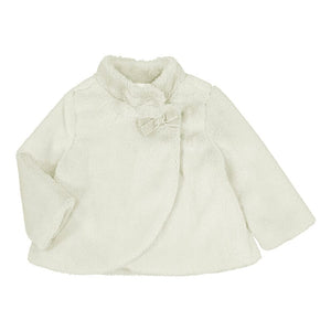 Mayoral Usa Inc Mayoral Fur Coat for Baby Girl in Off White - Little Miss Muffin Children & Home