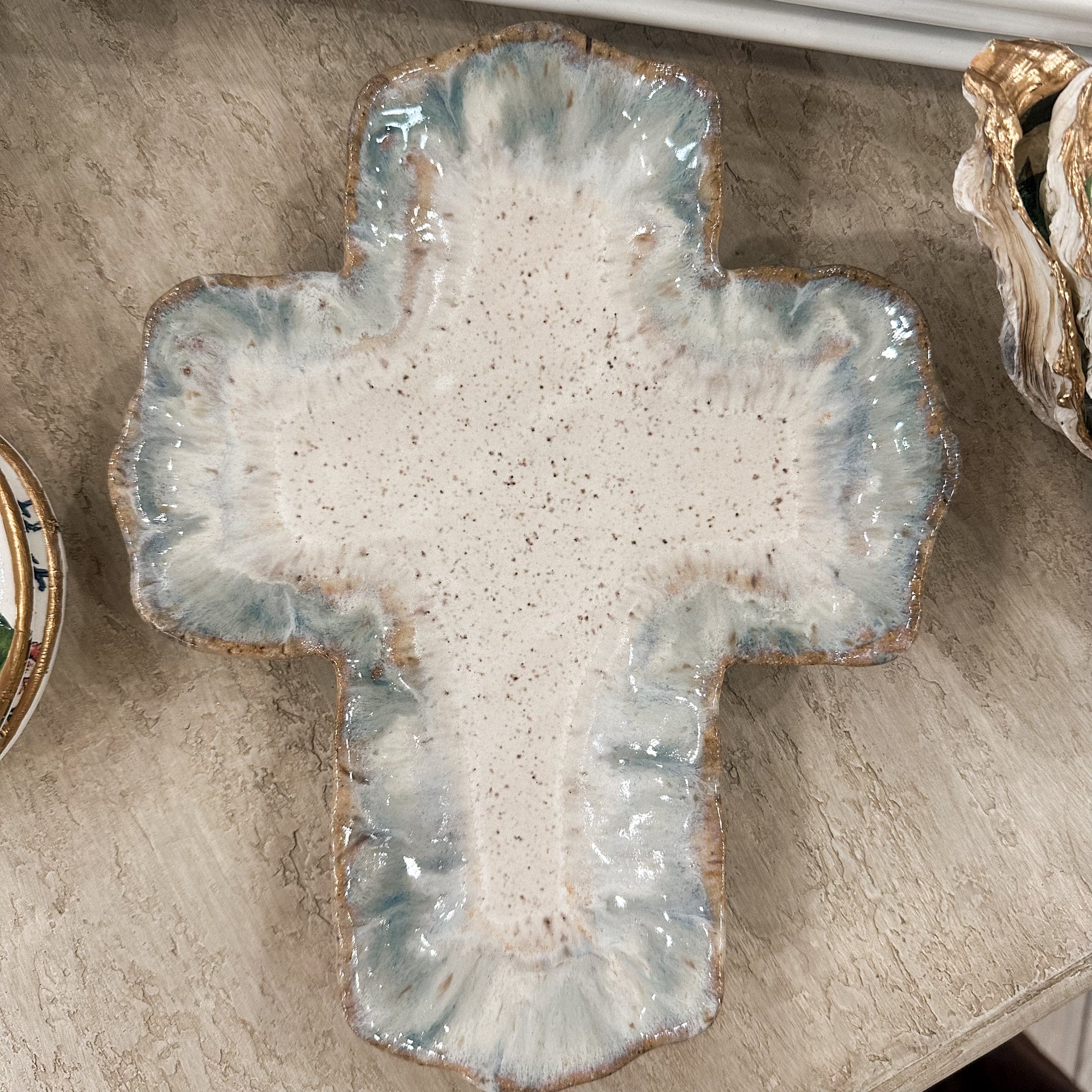 Etta B Pottery Oasis Gifting Cross - Little Miss Muffin Children & Home