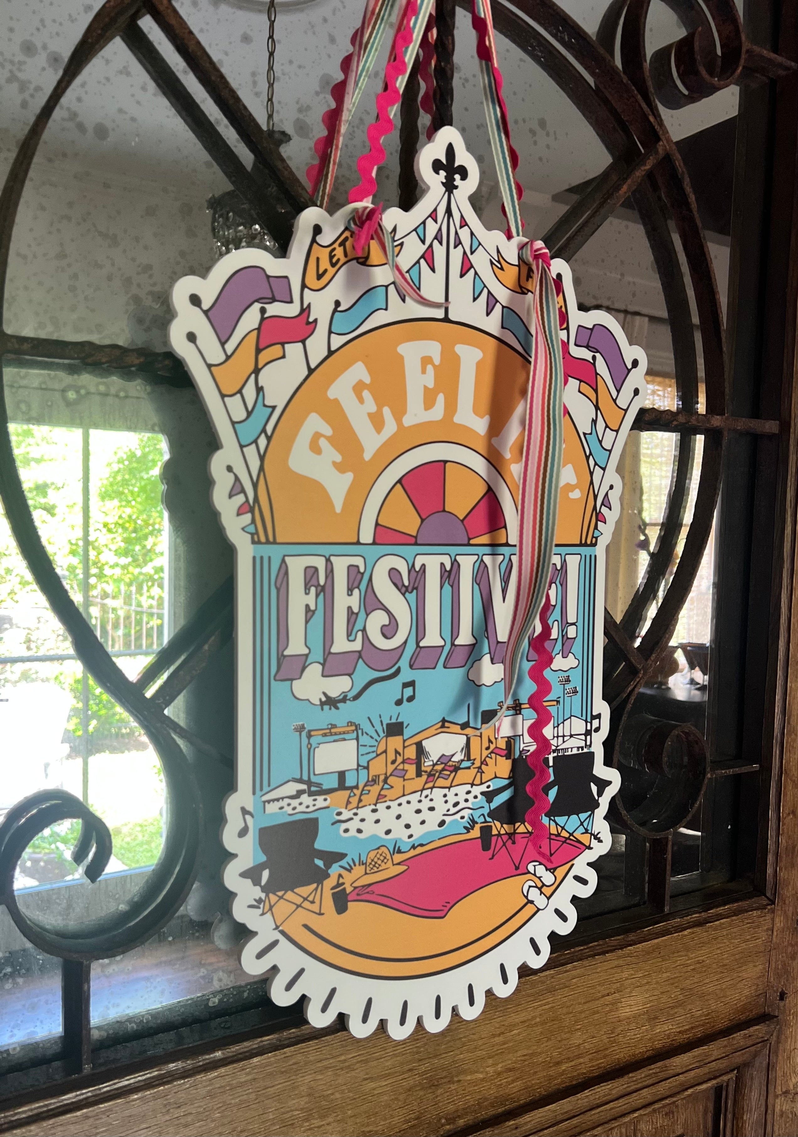 Whereable Art Whereable Art Feelin' Festive Door Hanger - Little Miss Muffin Children & Home