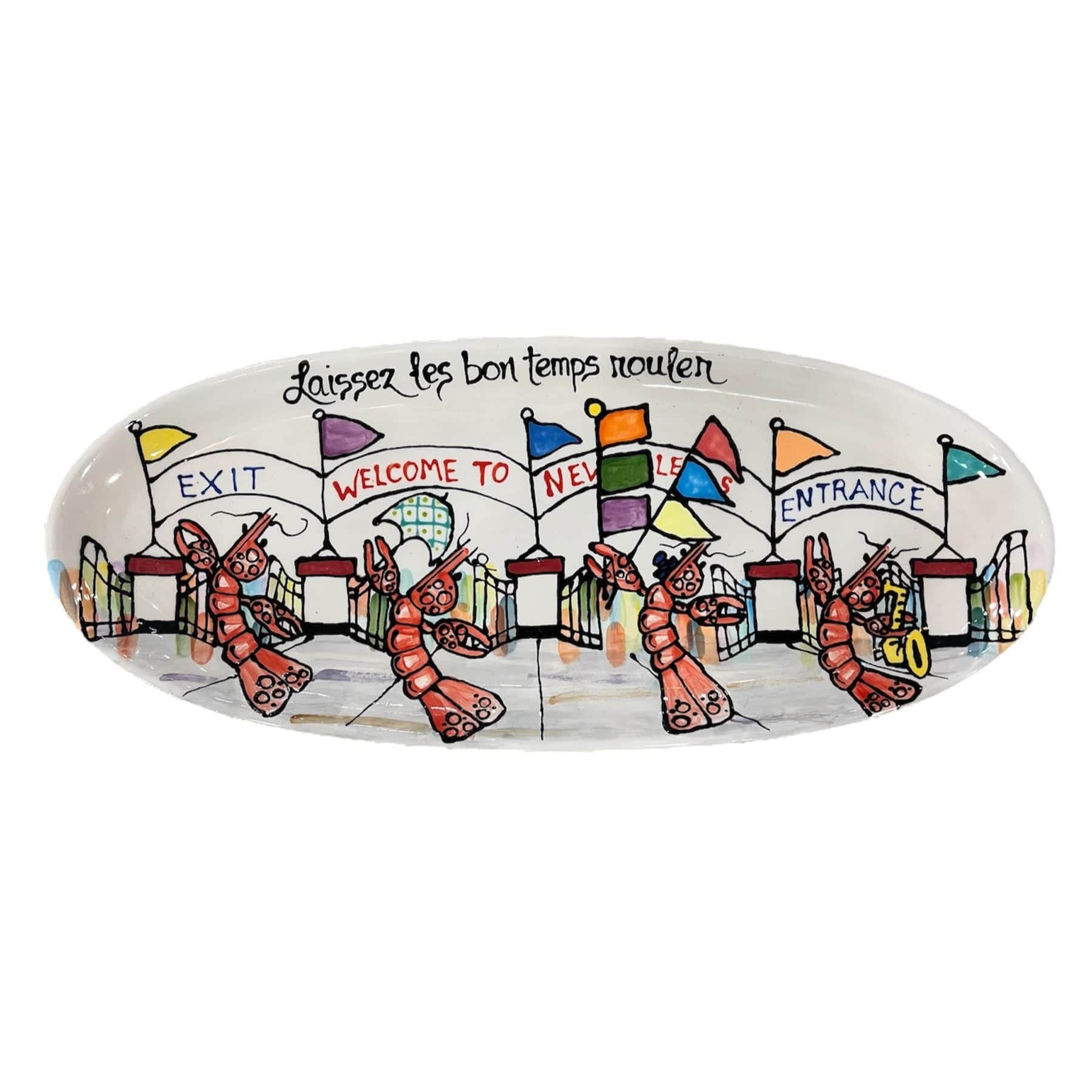 Jan Salzer Art Jan Salzer Jazz Fest Large French Bread Platter - Little Miss Muffin Children & Home