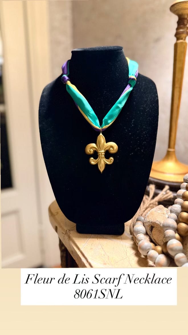 Fleur de Lis Scarf Necklace