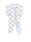 Lulu Bebe LSU Tigers Girl's Footies with Striped Trim - Little Miss Muffin Children & Home