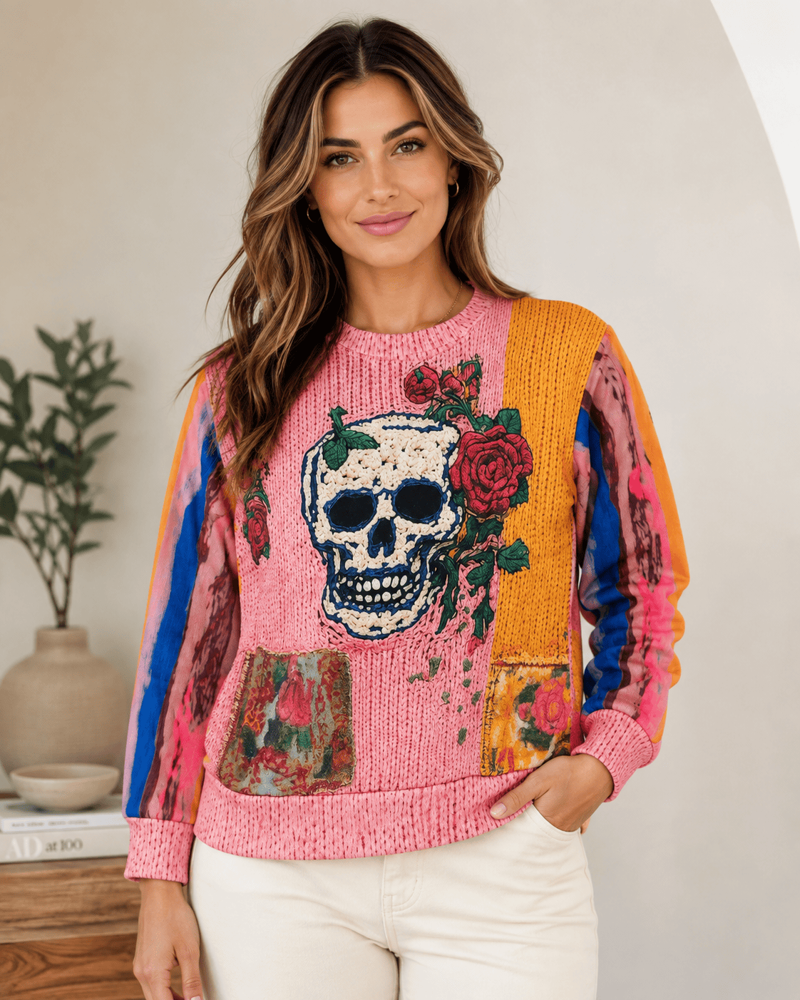 Skull & Roses 3D Print Sweatshirt