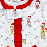 Lulu Bebe Lulu Bebe Santa Puppies Pima Girl Footies - Little Miss Muffin Children & Home