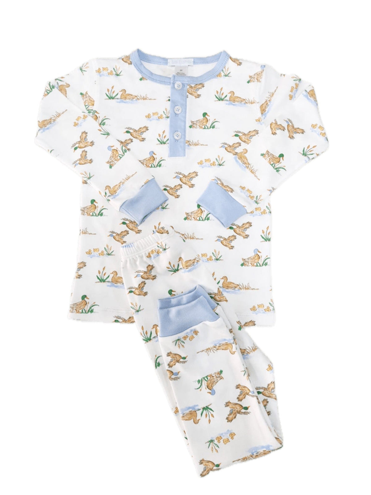 Baby outfit with duck pattern pajamas