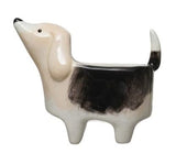 Creative Co-op Hand-Painted Ceramic Dog Planter, 4 Styles