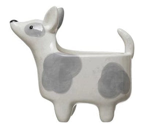 Creative Co-op Hand-Painted Ceramic Dog Planter, 4 Styles