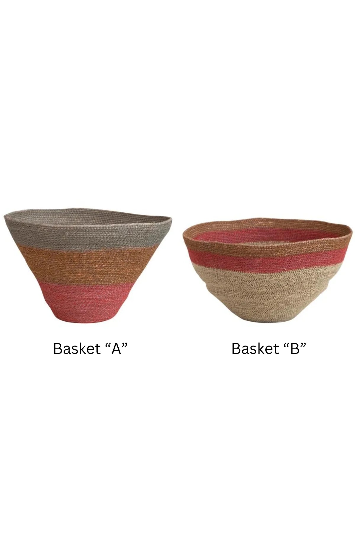 Creative Co-op Creative Co-op Heirloom Hand-Woven Seagrass Nesting Baskets, 2 Styles Available - Little Miss Muffin Children & Home