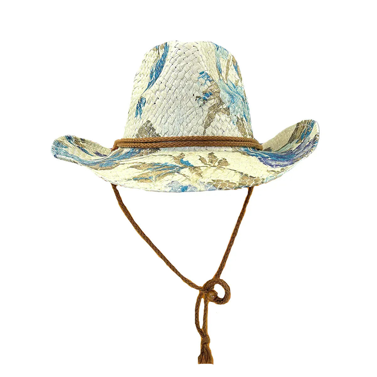 Rockmount Ranch Wear Floral Violet & Green Print Straw Western Hat - Little Miss Muffin Children & Home