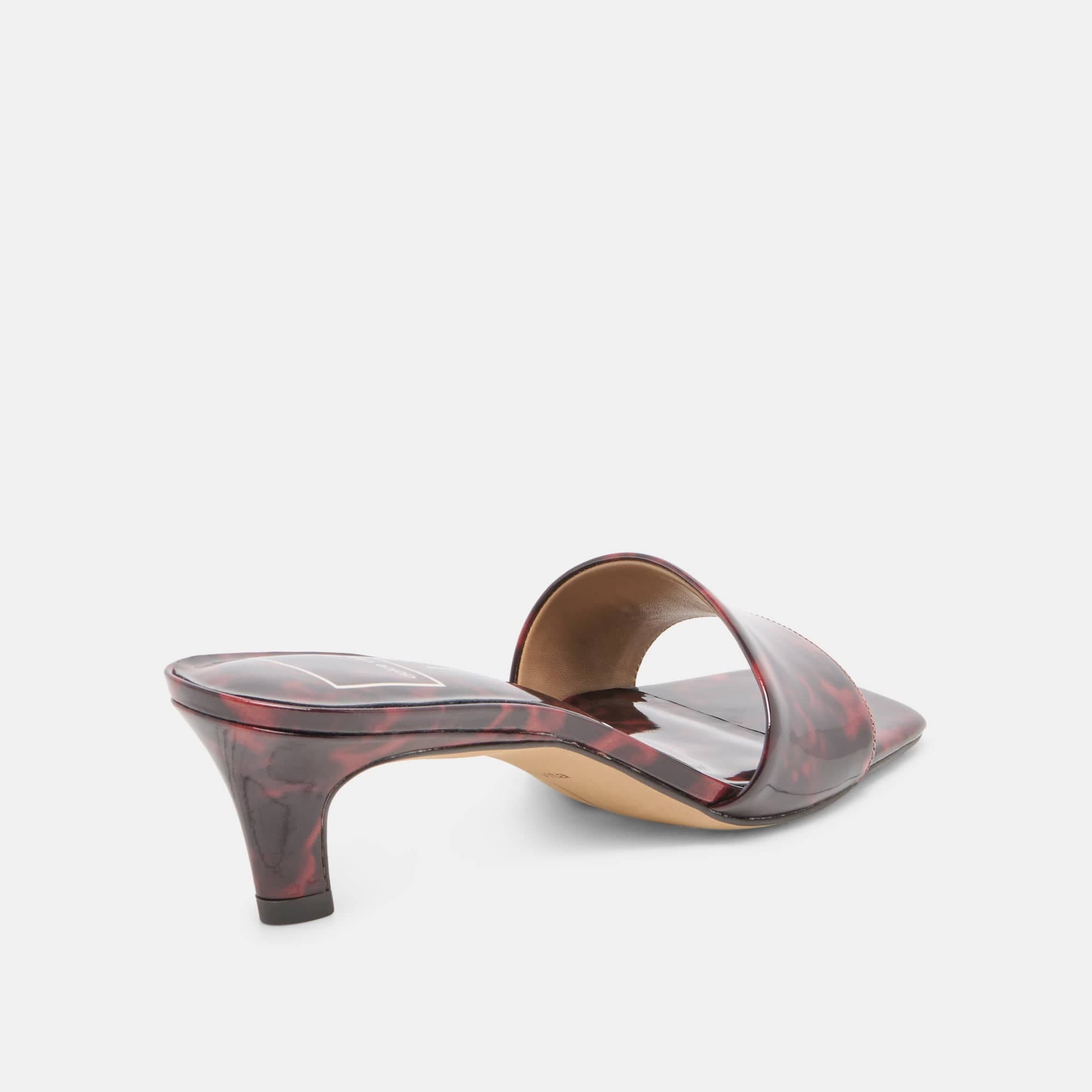 Rexa Tortoise Patent Leather Kitten Heels