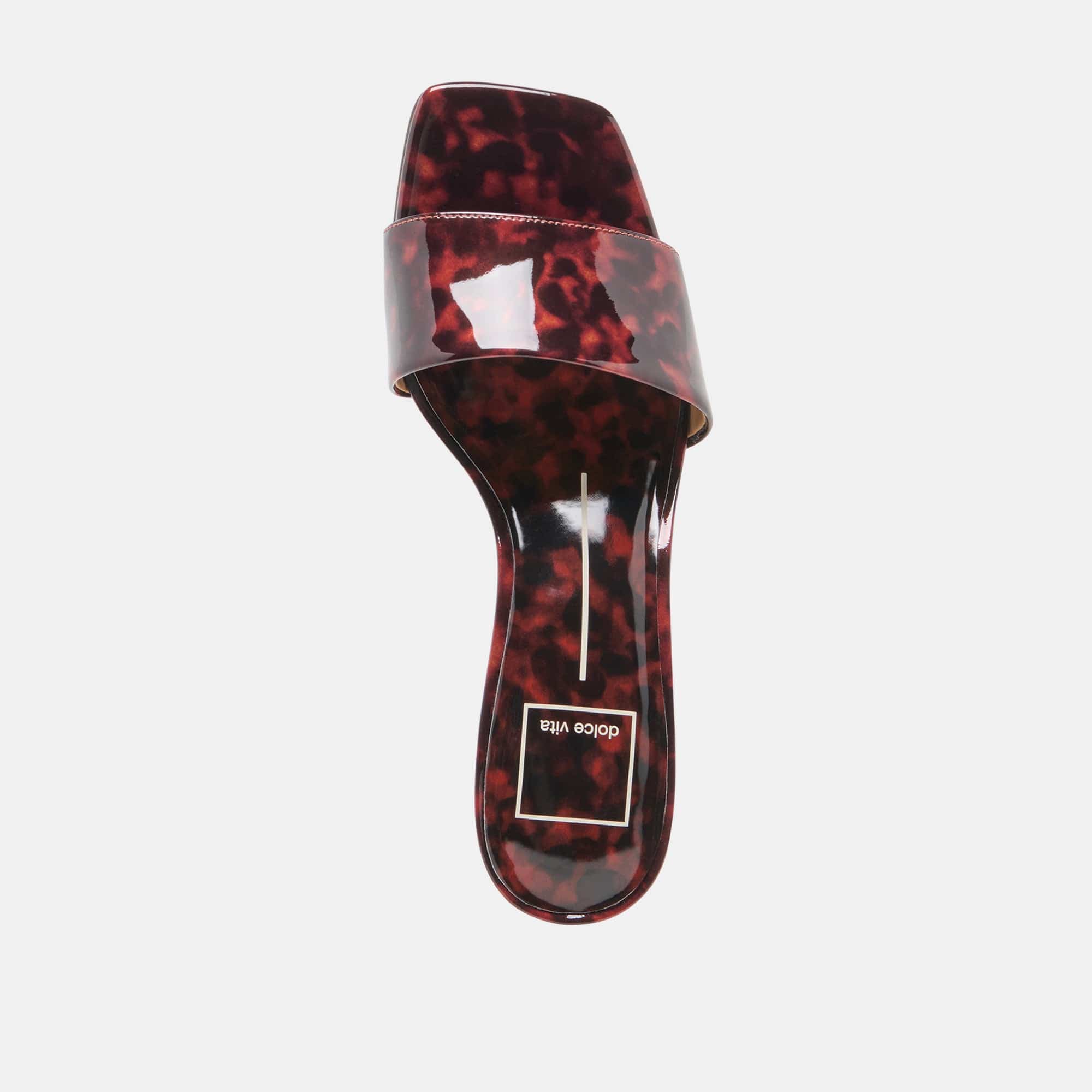 Rexa Tortoise Patent Leather Kitten Heels