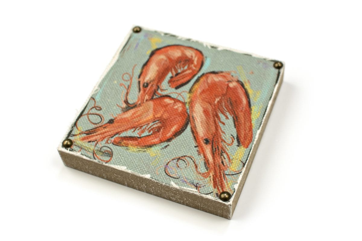 Second Line Ventures The  Parish Line Shrimp Art Block - Little Miss Muffin Children & Home