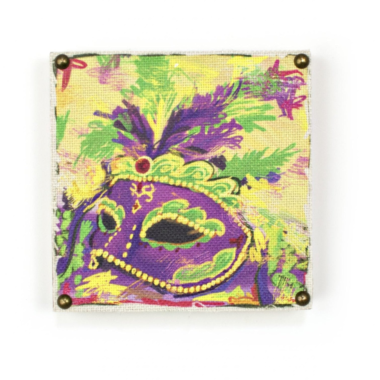 Second Line Ventures The Parish Line Mardi Gras Mask Art Block - Little Miss Muffin Children & Home