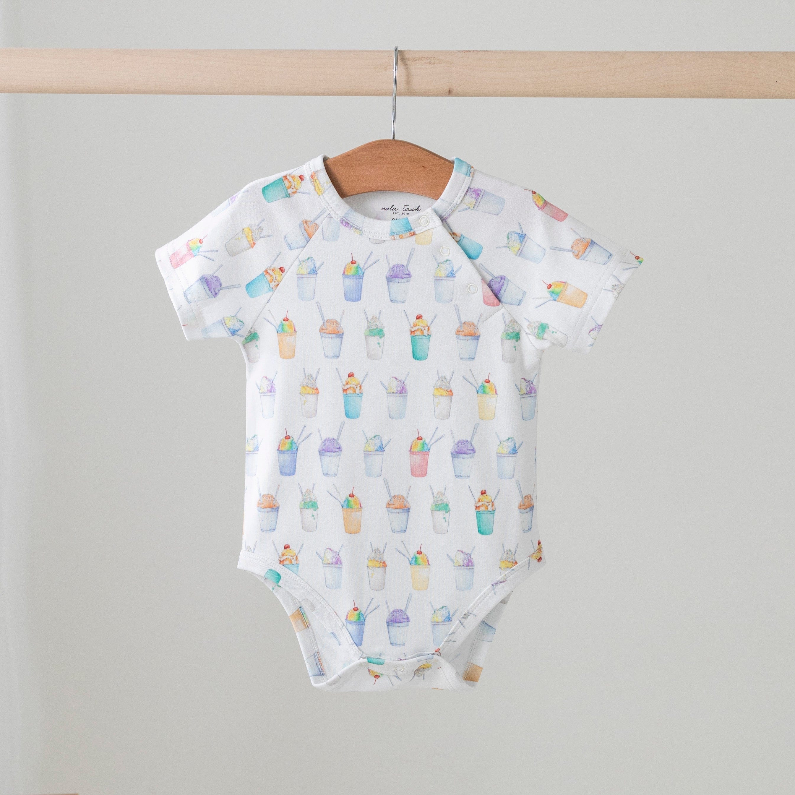 Nola Tawk Nola Tawk Snoball Organic Cotton Baby Onesie - Little Miss Muffin Children & Home