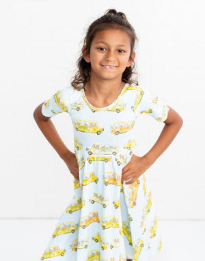 Nola Tawk Nola Tawk The Wheels on the Bus Cotton Twirl Dress - Little Miss Muffin Children & Home