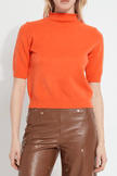 Delphina Short Sleeve Sweater in Spiced Flame