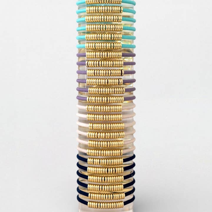 Disc Mediterranean Bracelet/Hairtie Gold